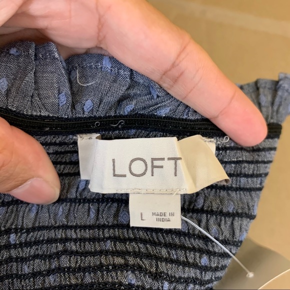 LOFT Off Shoulder Chambray Top - Picture 7 of 7